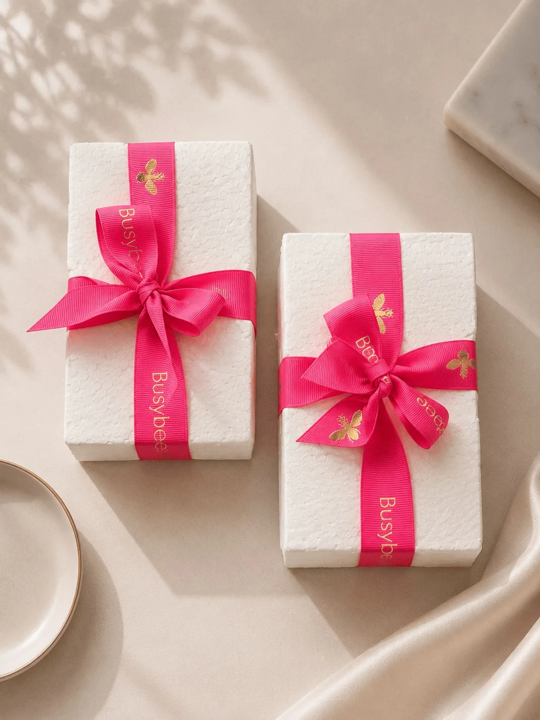 Busybee Pink Ribbon Gift Boxes by Busybee Creations